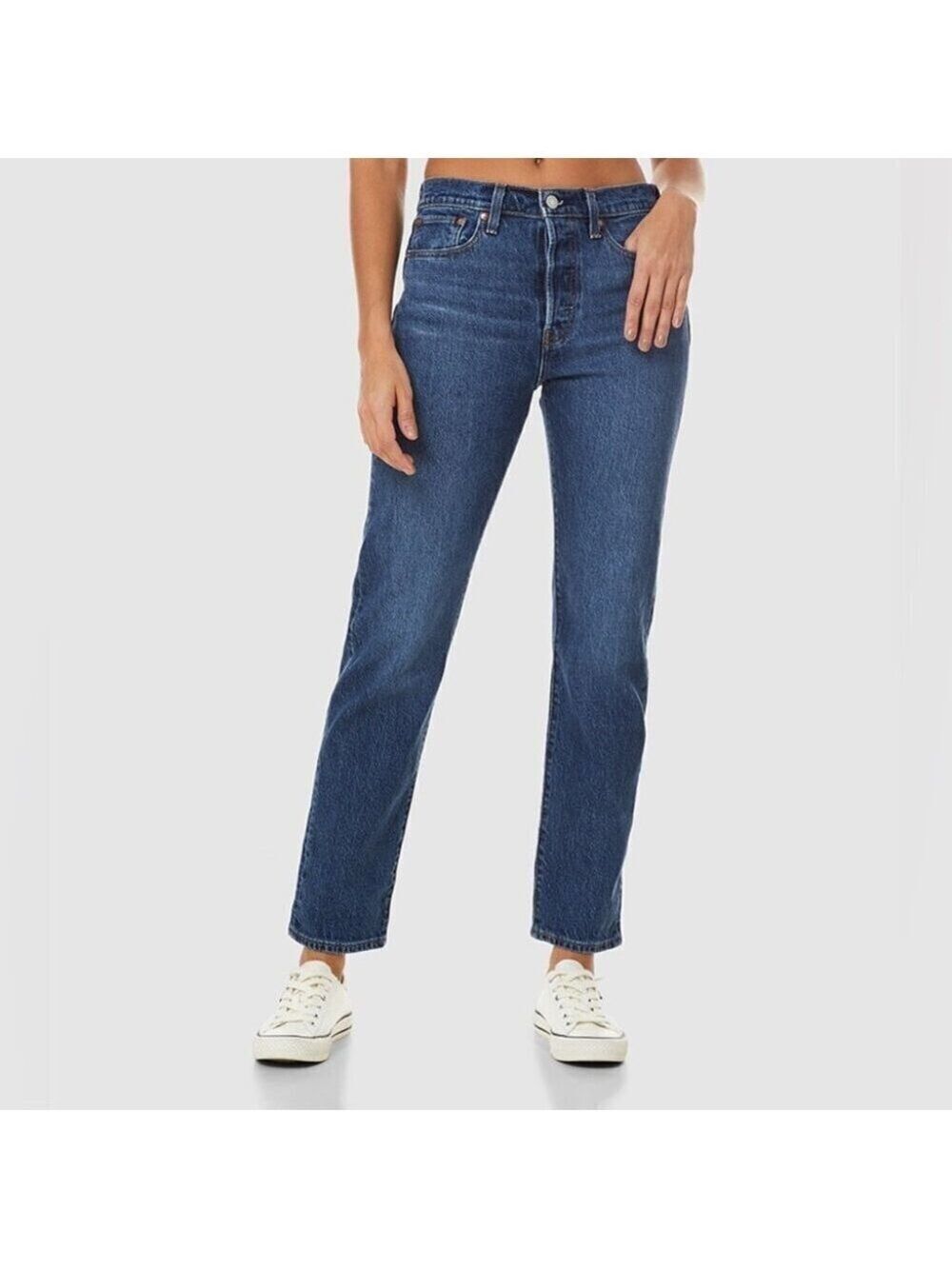 Levi's Icon Premium Wedgie Dark Wash Ankle Size 28
